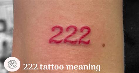 222 tattoo|222 Tattoo Meaning and Symbolism